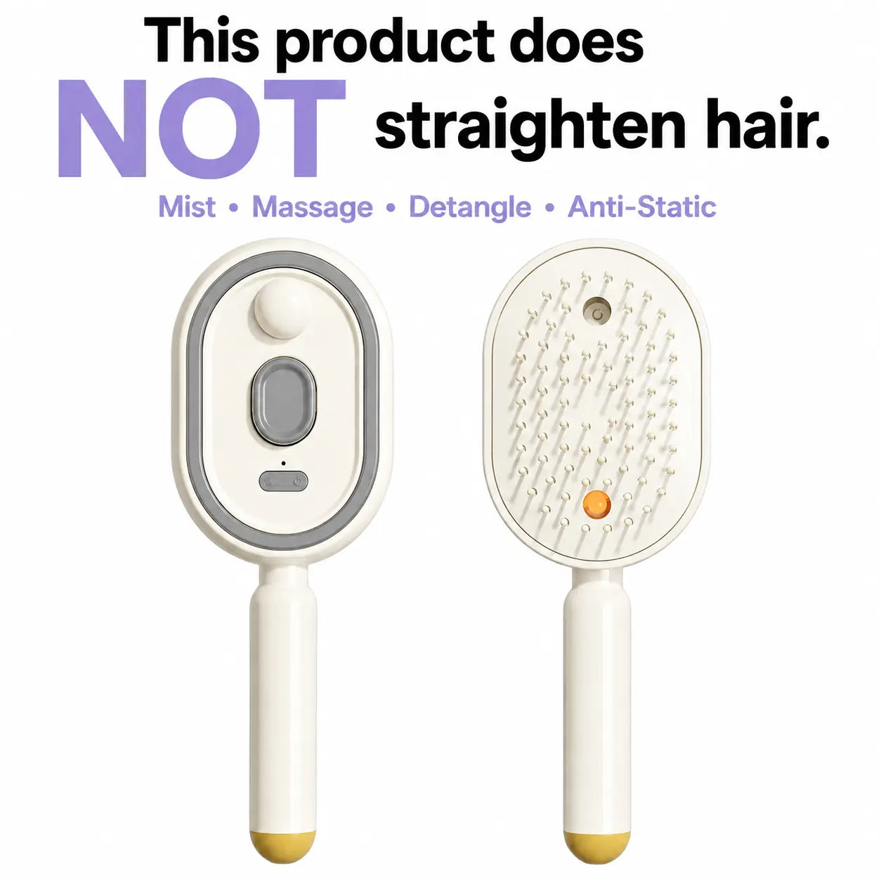 Electric Spray Hair Brush — Scalp Massage, Anti-Tangle, Anti-Static, Self-Cleaning