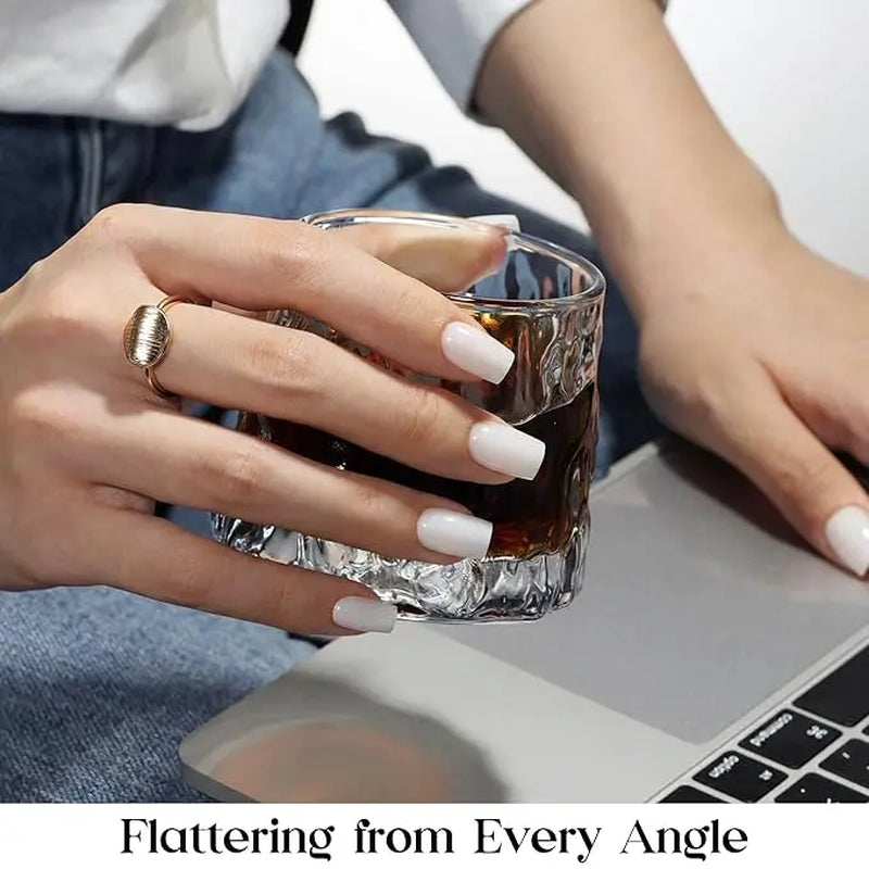 Press On Nails 32Pcs — Milky White, 16 Sizes, Glue Included, Reusable