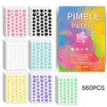 560Pcs Star Hydrocolloid Acne Patches — 7 Colors, Invisible Blemish Spot Stickers